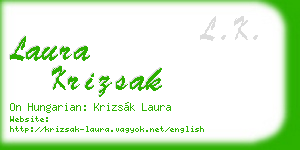 laura krizsak business card